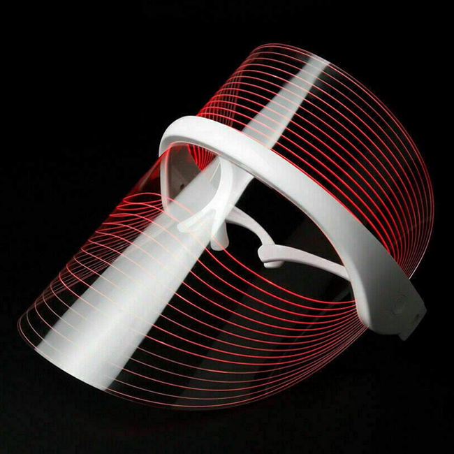 LED Facial Mask 7 colour red light front view LED Facial Mask 7 colour red light front view