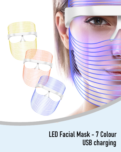 LED Facial Mask 7 colour USB 500x625 LED Facial Mask 7 colour USB