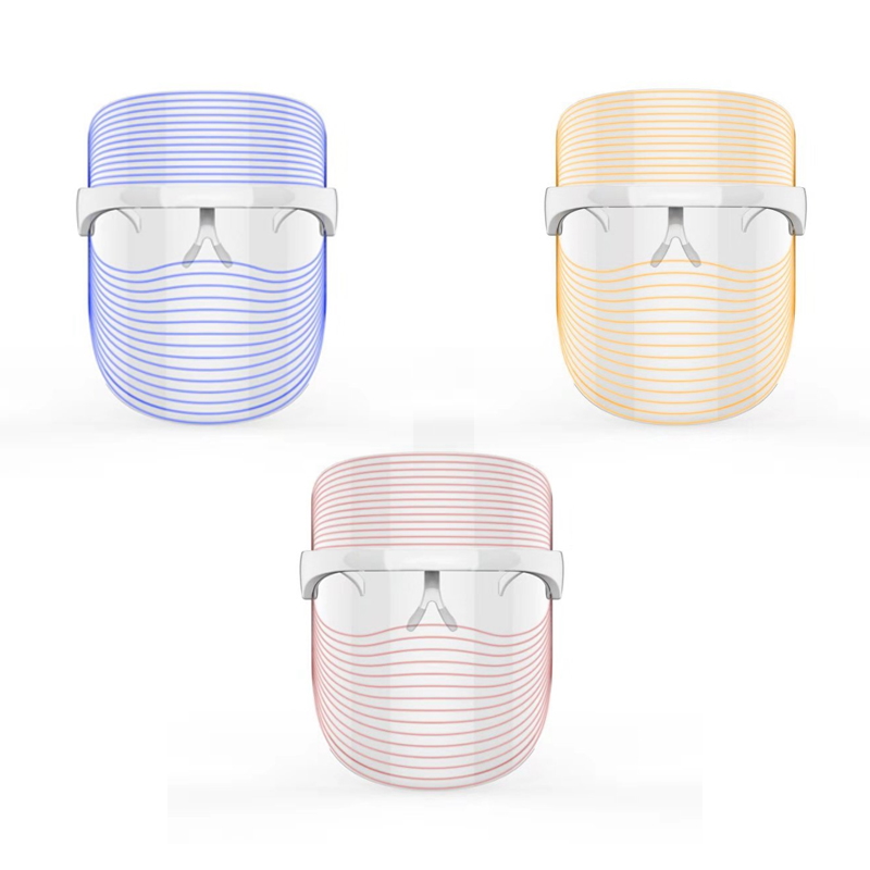 LED Facial Mask front view red yellow blue LED Facial Mask front view red yellow blue
